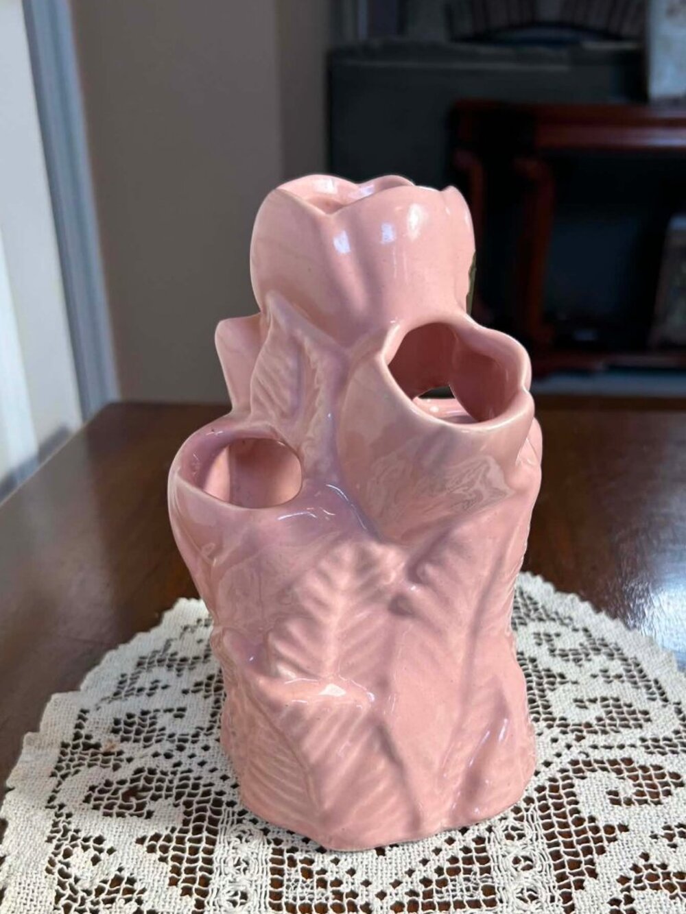 Rare Vintage Niloak Ozark Dawn Pink Tulip Crocus Vase - PRISTINE